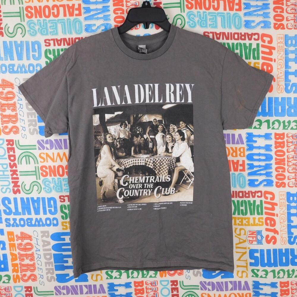 Lana Del Rey Chemtrails Over The Country Club Graphic T Shirt Size M Gray